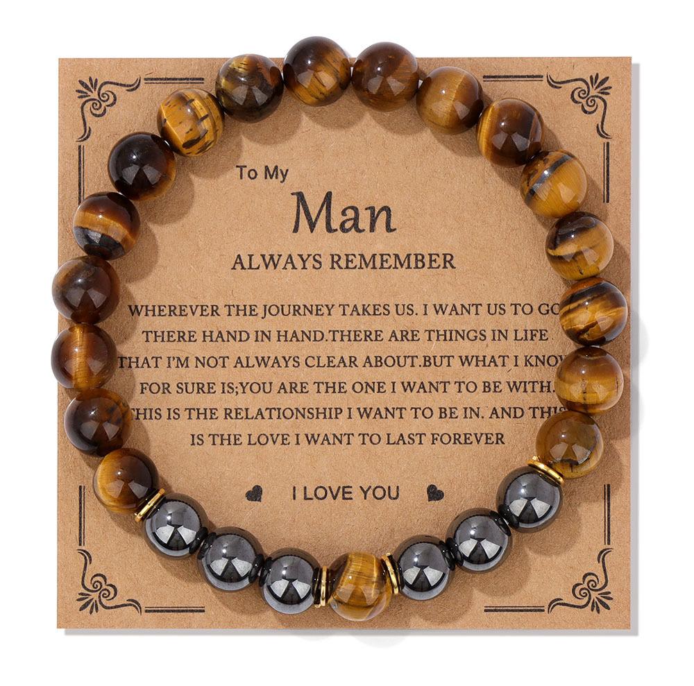 

JYL TS Bracelet Cross Letter Pattern Spiritual Enhances Faith & Blessing Yellow tiger black gallstone каприз