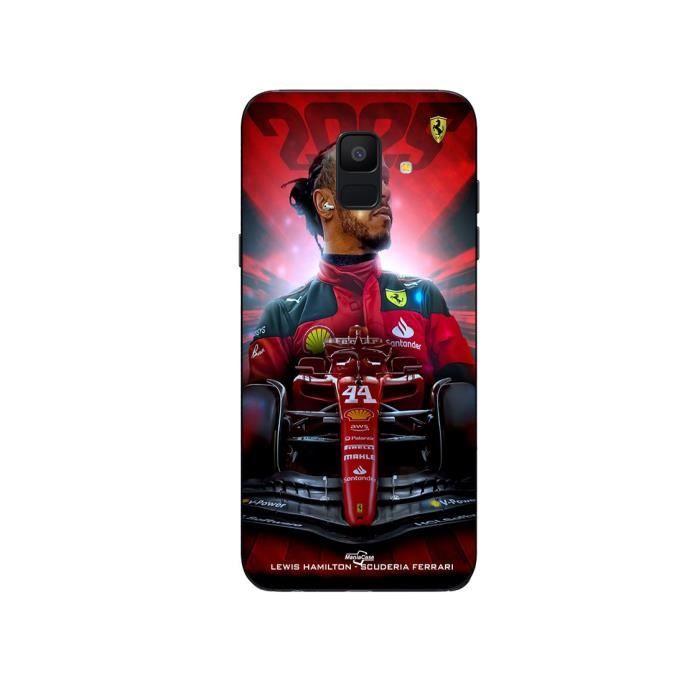 Coque maniacase pour Samsung Galaxy A8 2018 Lewis Hamilton Ferrari officiel