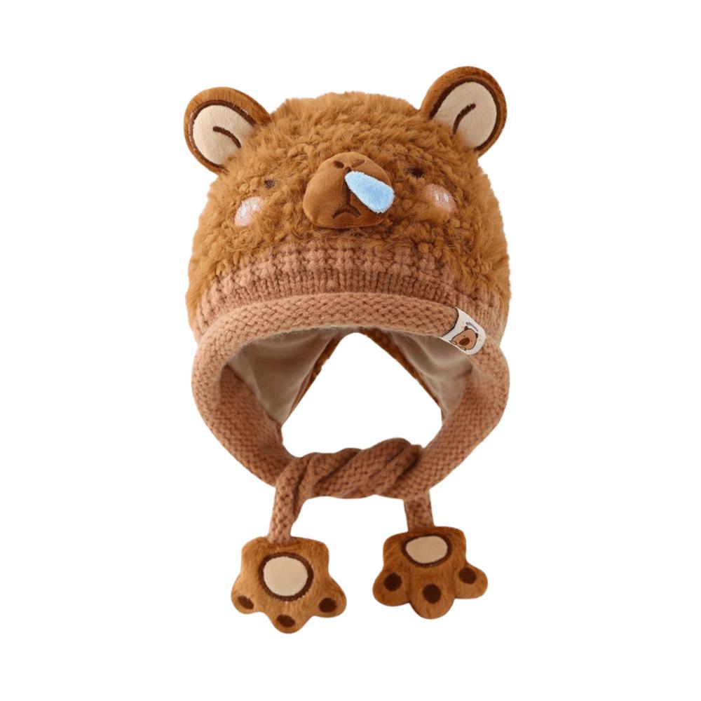 Thickened Baby Ear Protection Cap Warm Capybara Beanie Caps Cold Weather Wear