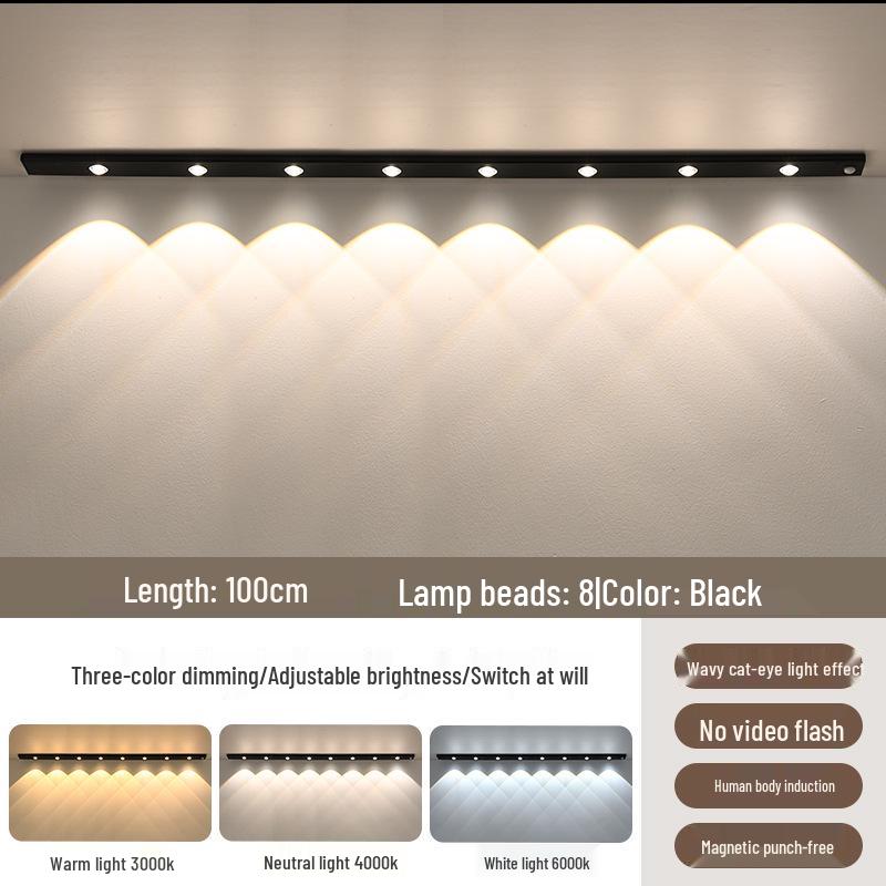 Rechargeable Smart Motion Sensor Light Strip for Cabinets and Hallways