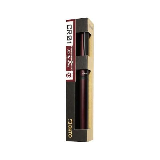Auto Water-Based Ballpoint Pen CR01 Matte Wine CR01-05-MWI Non-Dry Refill SiC Ceramic Smooth Writing Thick Barrel 0.5mm