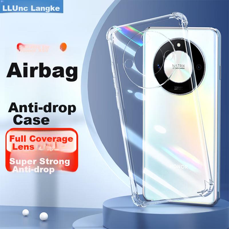 Transparent Phone Case for Honor X50, Ultra-Thin Crystal Lens Protection Cover with Reinforced Corners And Air Cushion, And Scratch-Resistant
