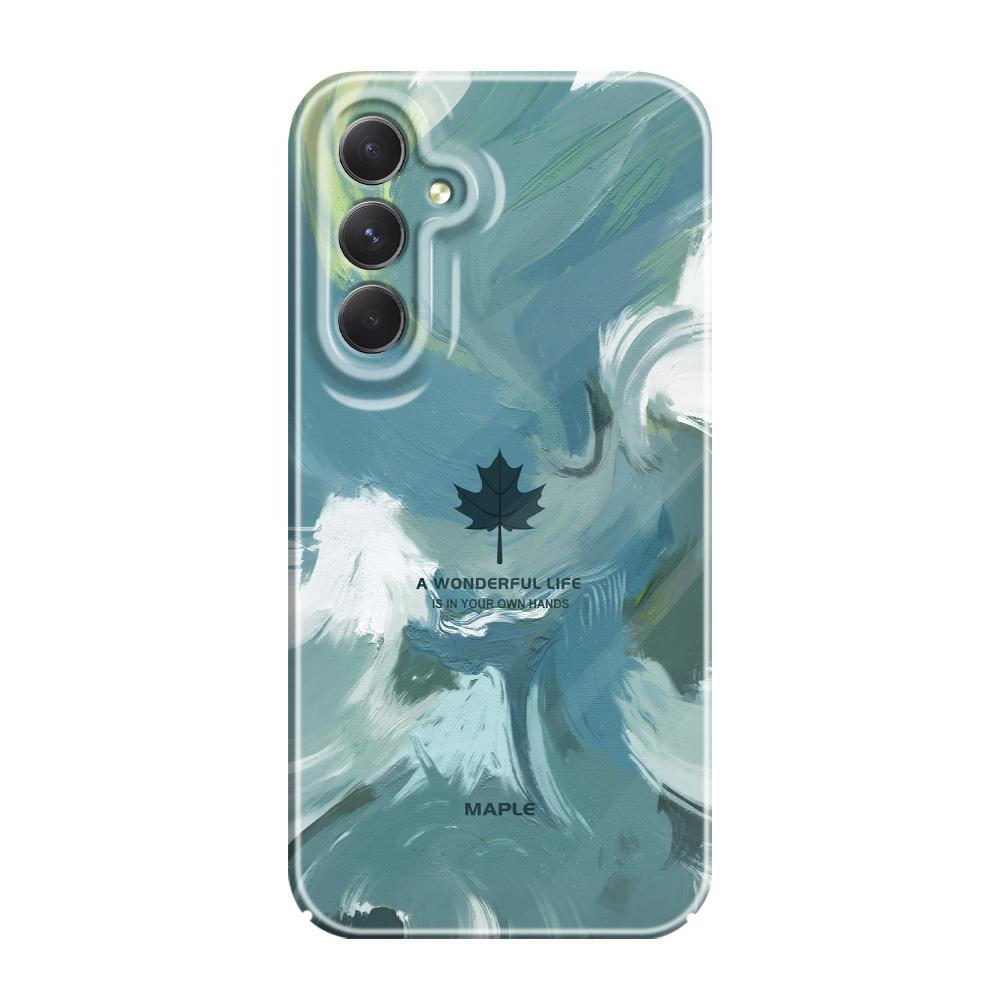 

Colorful Maple Leaf Phone Case For Samsung Galaxy A54 A34 A24 A14 A04 A73 A53 A33 A23 A13 A72 A52 A32 4G 5G Film Hard Cover Samsung A04S