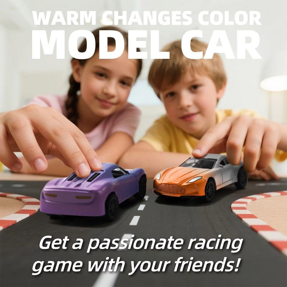Inertia Powered Temperature Color Change Zinc Zinc Alloy Car Color Changing Pull Back Racing Car Kids Gifts
