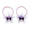 Sanrio (SANRIO) Sanrio Kids Accessories Shakashaka Ponytail Holder Set of 2 Kuromi Kuromi-chan Kuromi 3.5 X 3.5 X 0.7 Cm Character 910279 SANRIO