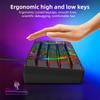 Y-FRUITFUL K401 61 Keys Gaming Keyboard with RGB Light 1.8m Wired Mechanical Keyboard for PC/Laptop
