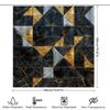 Modern Geometric Black Gold Shower Curtain Waterproof Fabric Decorative Bath Mat Bathroom Accessories Set For Home Improvement 8