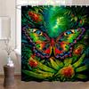 1pc a Stunning Jungle Butterfly Shower Curtain, Featuring an Elegant Design for Upscale Bathroom Decor