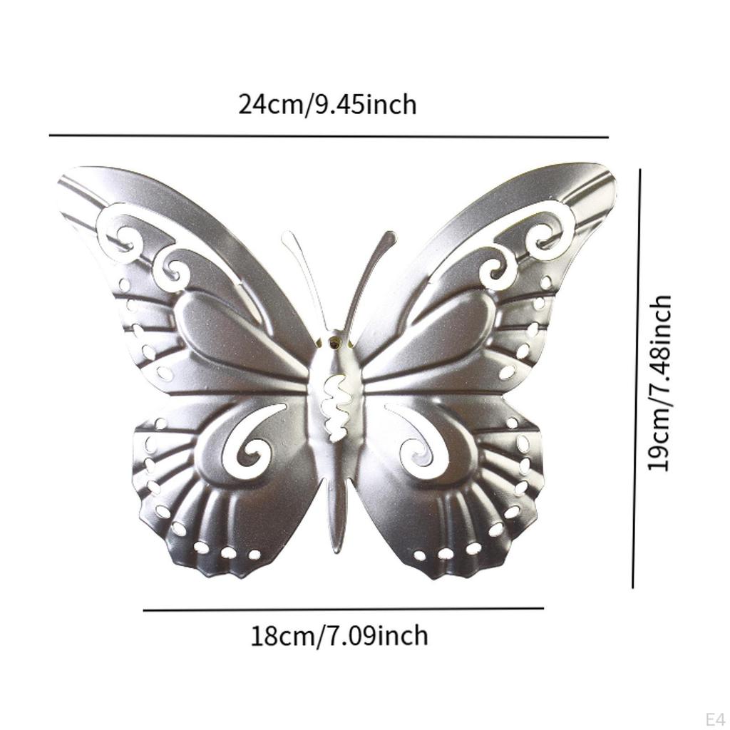 3D Metal Butterfly Decor for Courtyard And Yard, Wall Hanging Sculpture