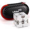 Lifidea Neue Version Aluminiumlegierung Metall Unendlichkeitswürfel Fidget Cube Handheld Fidget Spielzeug Schreibtischspielzeug mit Cooler Hülle Unendlichkeit Zauberwürfel Stressabbau Angst