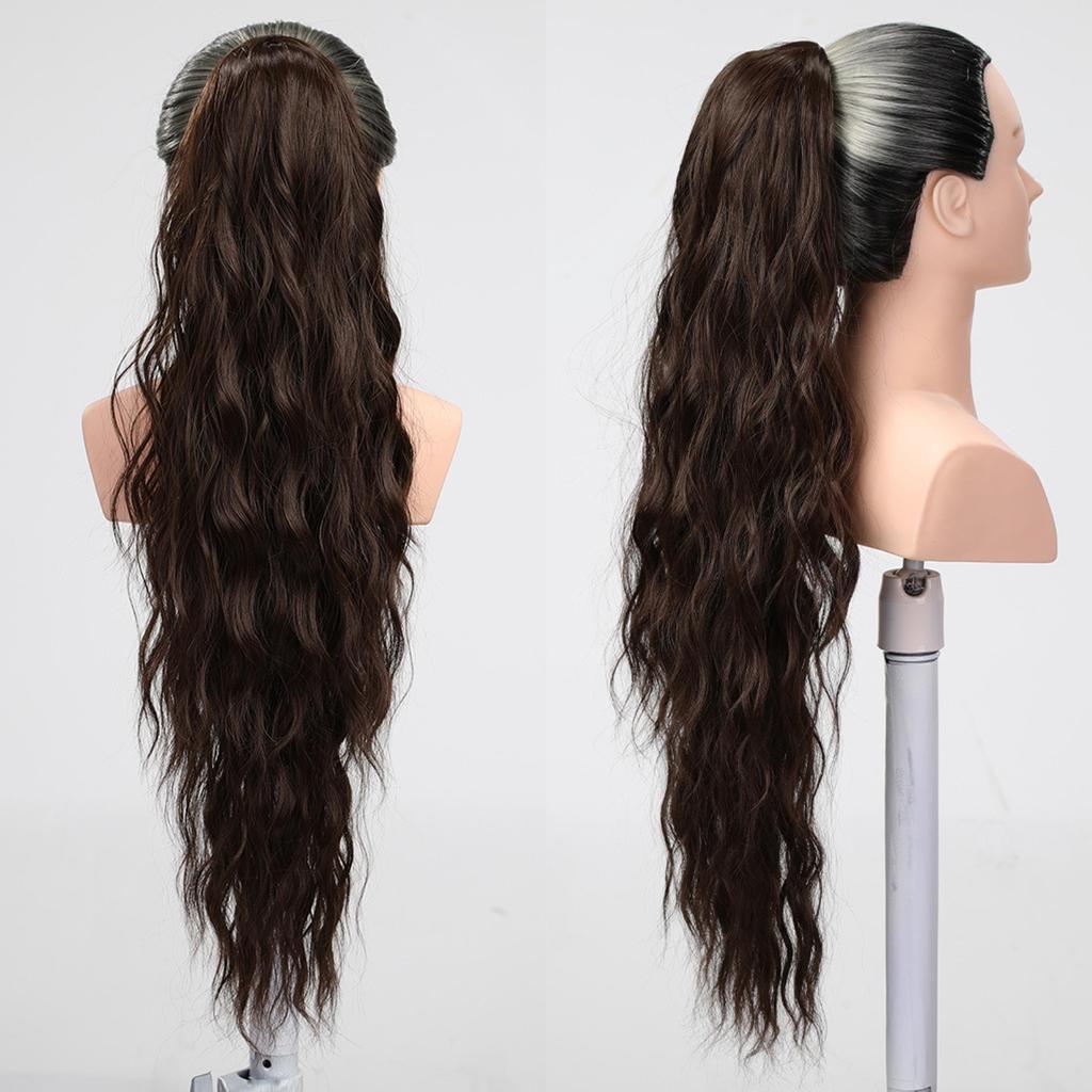 LOUIS FERRE Ponytail Extension, 26 Inch Drawstring Ponytail Hair Extensions for Women Long Curly Wavy Ponytail Multi-color Option for Daily