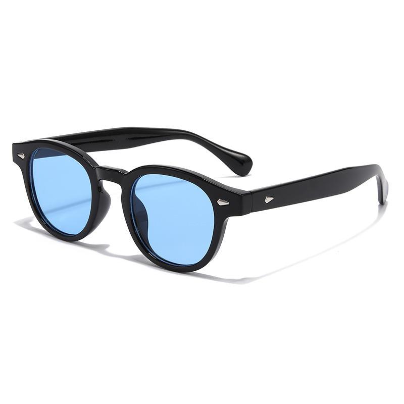 

European & American Retro Rivet Small Frame PC Sunglasses: Unisex Stylish High-End Driving & Sunscreen Glasses