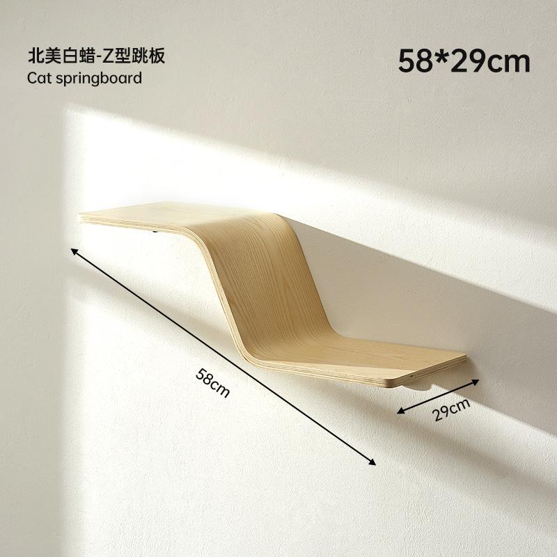 Wall-Mounted Cat Tree with Scratching Post Minimalist Cat Climbing Frame Space-Saving Cats House Toy for Indoor Easy To Install