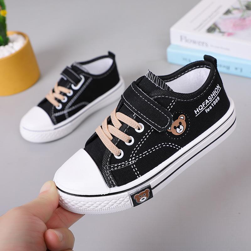 Children's canvas shoes, new spring collection, boys' and girls' running shoes, soft-soled, versatile, and popular among children