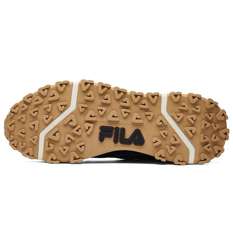 Fila Leisure Comfortable Mesh Fabric Shock Absorbing Breathable Low Top Casual City Commuting Running Shoes Men Sneaker Black Gray F12M041118FNB