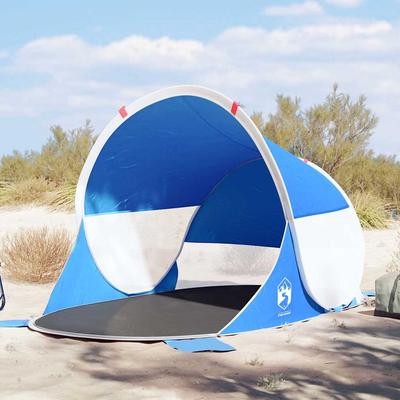 Vidaxl Pop-Up Beach Tent, Blue, Waterproof