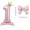 Crown Shape Standing Crown Balloons Pink Color 42 Inch Balloons  Wedding Venue Decoration
