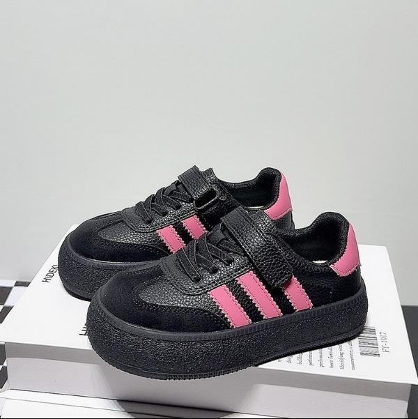 Leather children's moral training shoes 2025 autumn new casual girls board shoes student boys sports shoes casual shoes