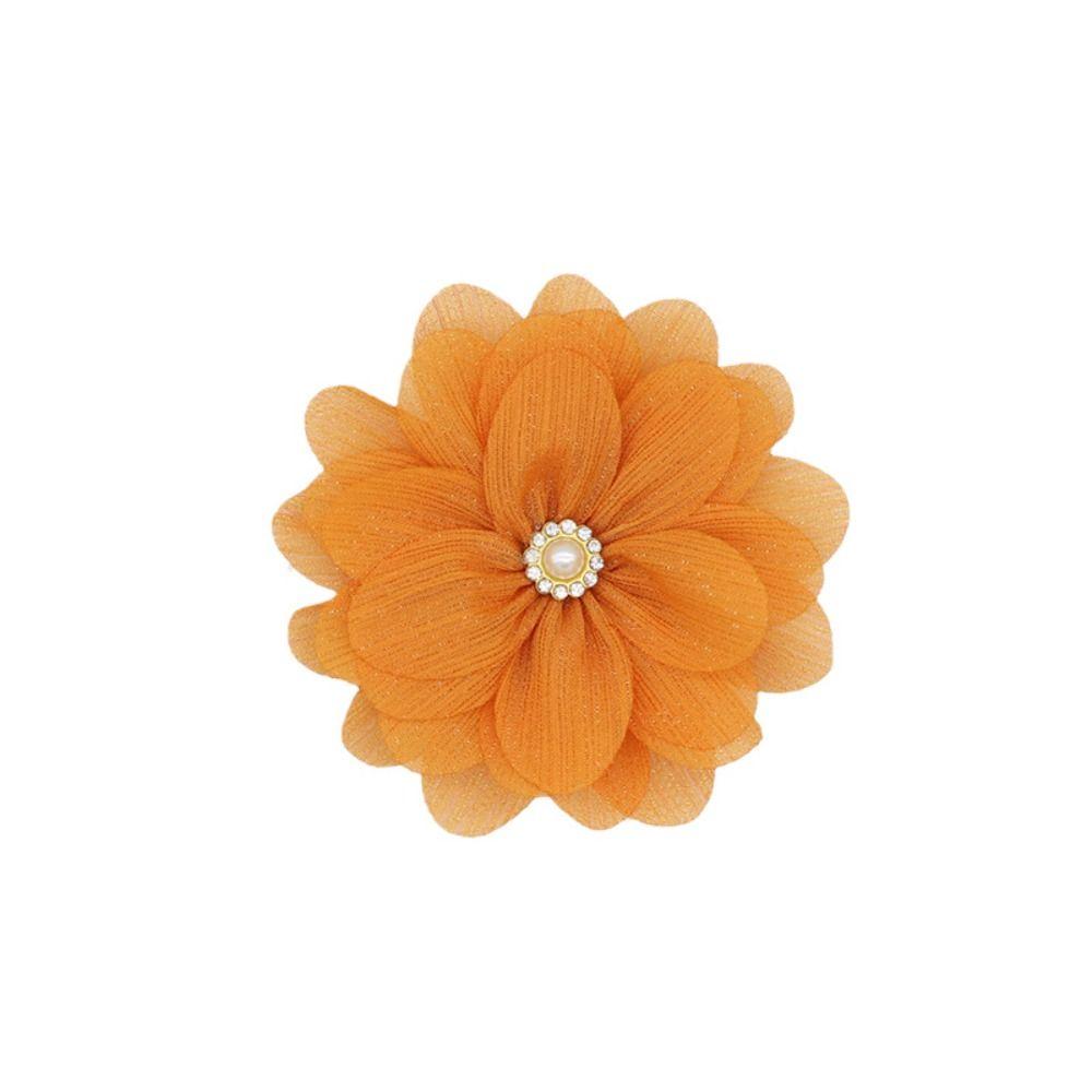 5PCS Chiffon Chiffon Flower Embellishment Handmade Material  Clothes Decoration