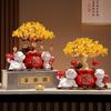 Lucky Cat Lantern Circle Lucky Money Tree Ornament Living Room Decoration Housewarming Opening Gift