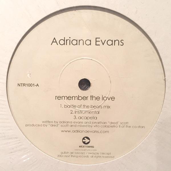 

12inch Record ADRIANA EVANS - Remember The Love NTR10011 Next Thing 2004 US Soul/Funk Used
