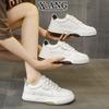 Leather little white shoes women's shoes 2025 spring and summer new soft soles not tired feet single shoes platform casual sports board shoes