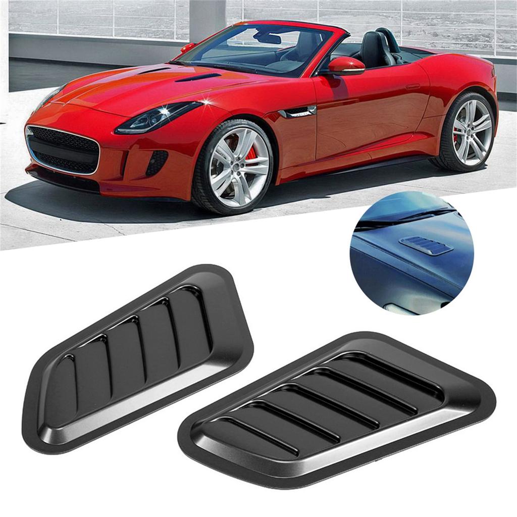 Autoaufkleber ABS Dekorative Lufteinlass Motorhaubenentlüftung MotorhaubenabdeckungSchwarz