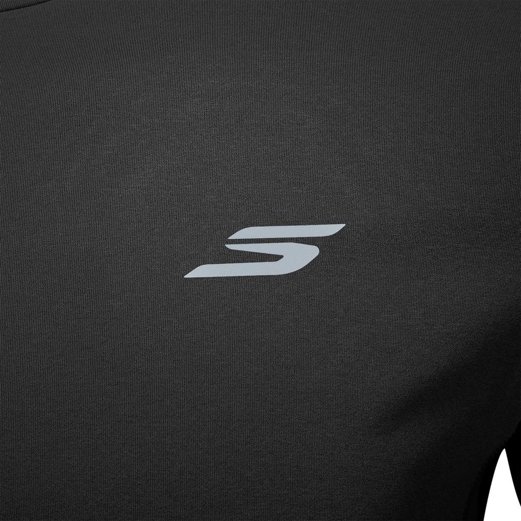 Skechers Breathable Moisture-Wicking Solid Color Pullover T-Shirt Men tops P326M055-0018