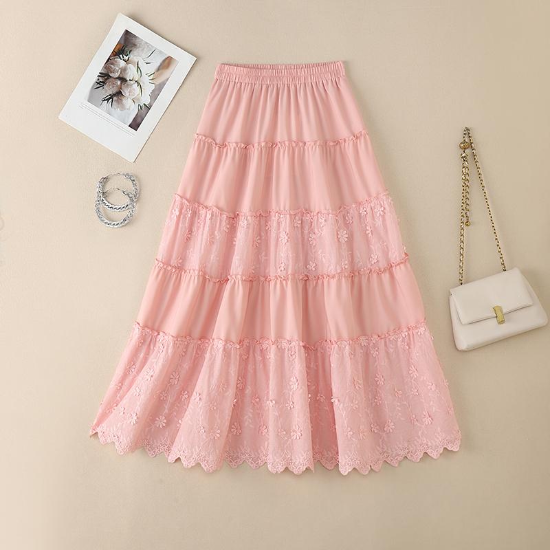 ZANZEA Lässige, elastische Taille, lockere lange Röcke für Damen