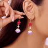 Pearl Rhinestone Dangle Earrings Exaggerated Shell Drop Earrings Starfish Stud Earrings  Lady/Gifts