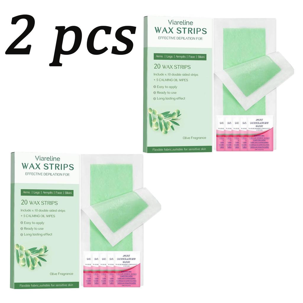 Strisce di cera depilatoria professionali Rimuovono delicatamente i peli fini vellus dalla radice Depilazione per Gambe Corpo Viso Utile