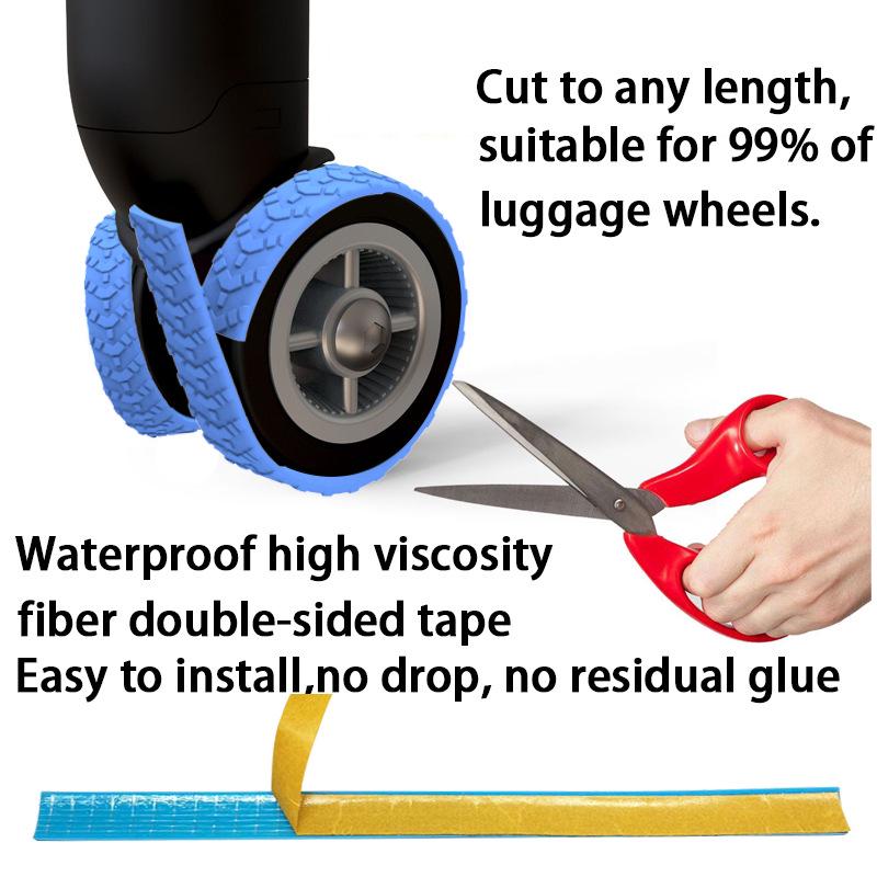 Kesilebilir Sessiz Tekerlek Silikon Koruyucu Kılıf - Valizler ve Sandalyeler İçin Aşınmaya Dayanıklı Ses Azaltma