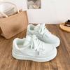 Milk white platform white shoes women's new low-top versatile student breathable sports shoes