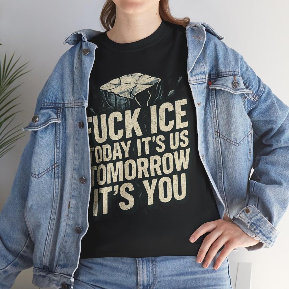 Ice T-shirt Anti Ice tee Anti Ice Shirt Anti Trump Shirt Immigration shirt  Unisex T-Shirt L