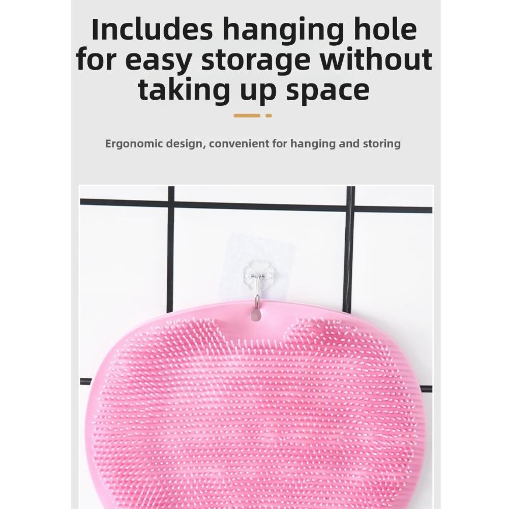Foot Scrubber Mat Back Scrubber Shower Scrubber Wall Mount With Suction