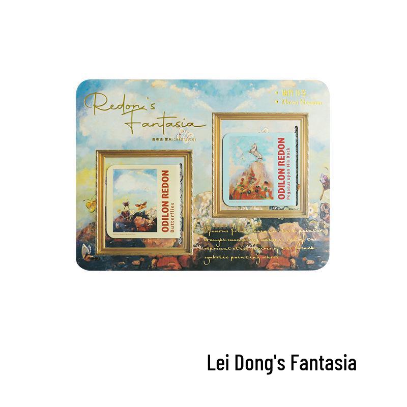 Set mit 4 magnetischen Lesezeichen mit weltberühmten Gemälden: Monet & Van Gogh