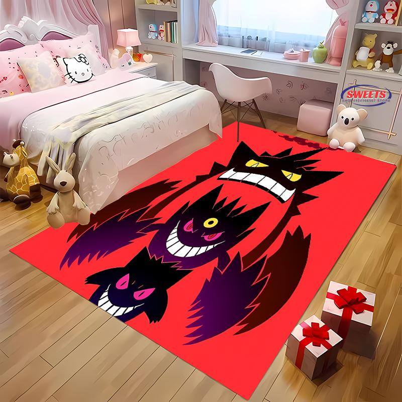 New Arrive! Pokemon Gengar Cartoon Carpet,Rug for Living Room Tapete for Bedroom Sofa Doormat Decor Non-slip Floor Mat Potdemiel