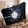 Derby County Personalisierte Fleecedecke Mit Fußballlogo, Individueller Name Text Weiche Warme Wohndecke