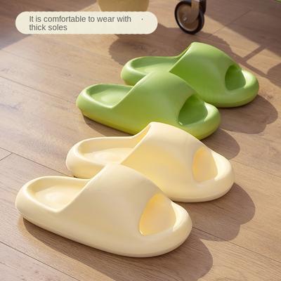 Dicke Plattform Badezimmer Hause Hausschuhe Frauen Mode Weiche Sohle EVA Innen Rutschen Frau Sandalen 2024 Sommer Nicht-slip Flip-flops