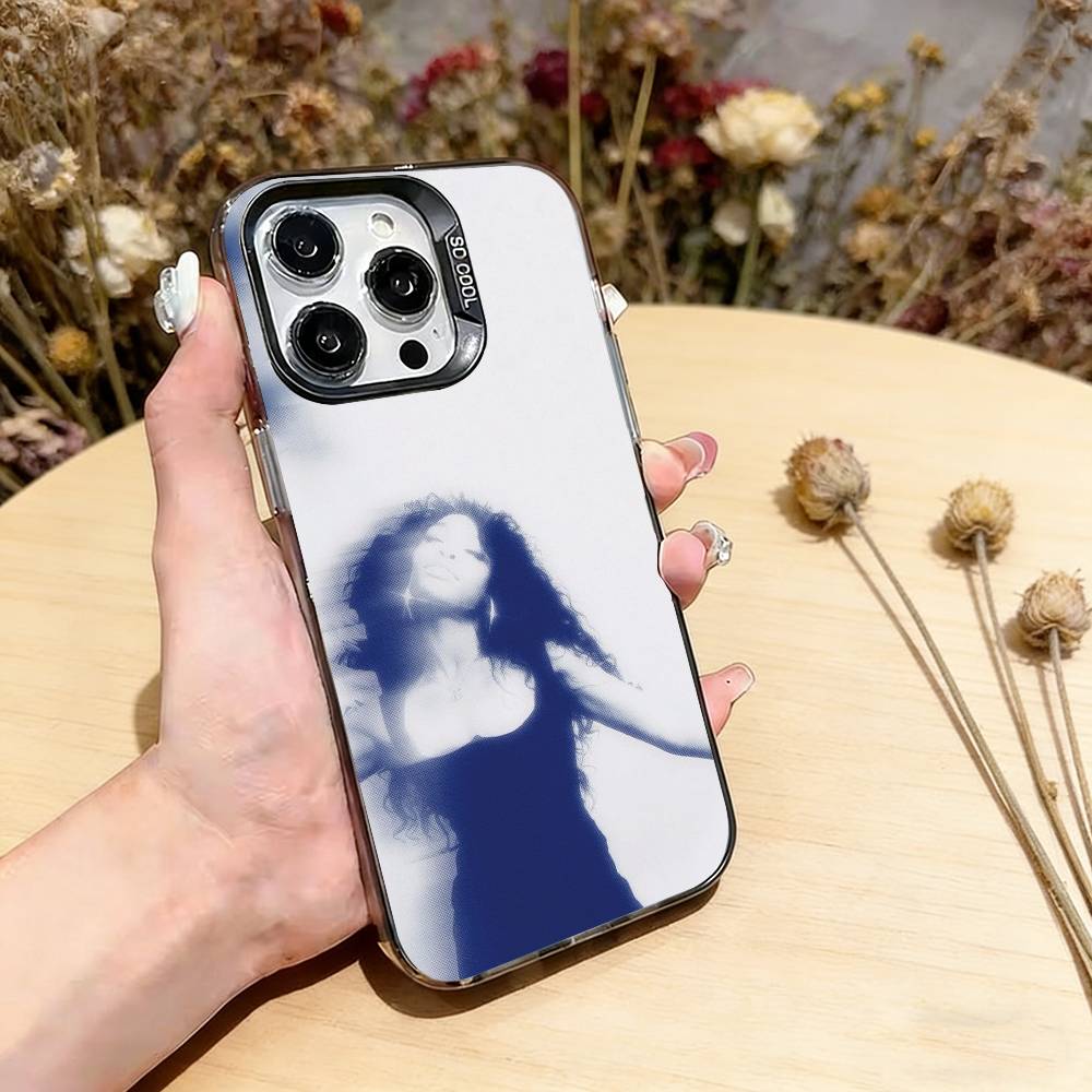 Singer S-SZA lana Phone Case For iPhone 17,16,15,14,13,12,11 Plus,Pro Max,XS,Colored Silver Plated Inside Cover