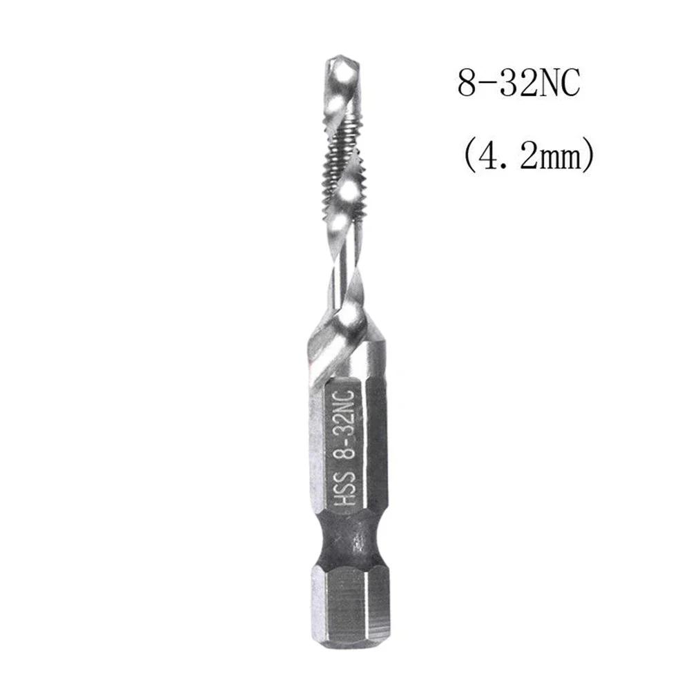 Compound Deburring Drill and Tap Bit Set High Speed Steel Quick Replacement Step Processing Rustproof Suitable for Aluminum