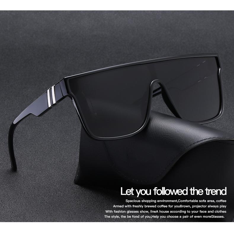 Mode Herren Damen Outdoor Polarisierte Sonnenbrille Fahren Sport Sonnenbrille UV400 Übergroße Rahmenbrille Reit-Sonnenbrille für Herren