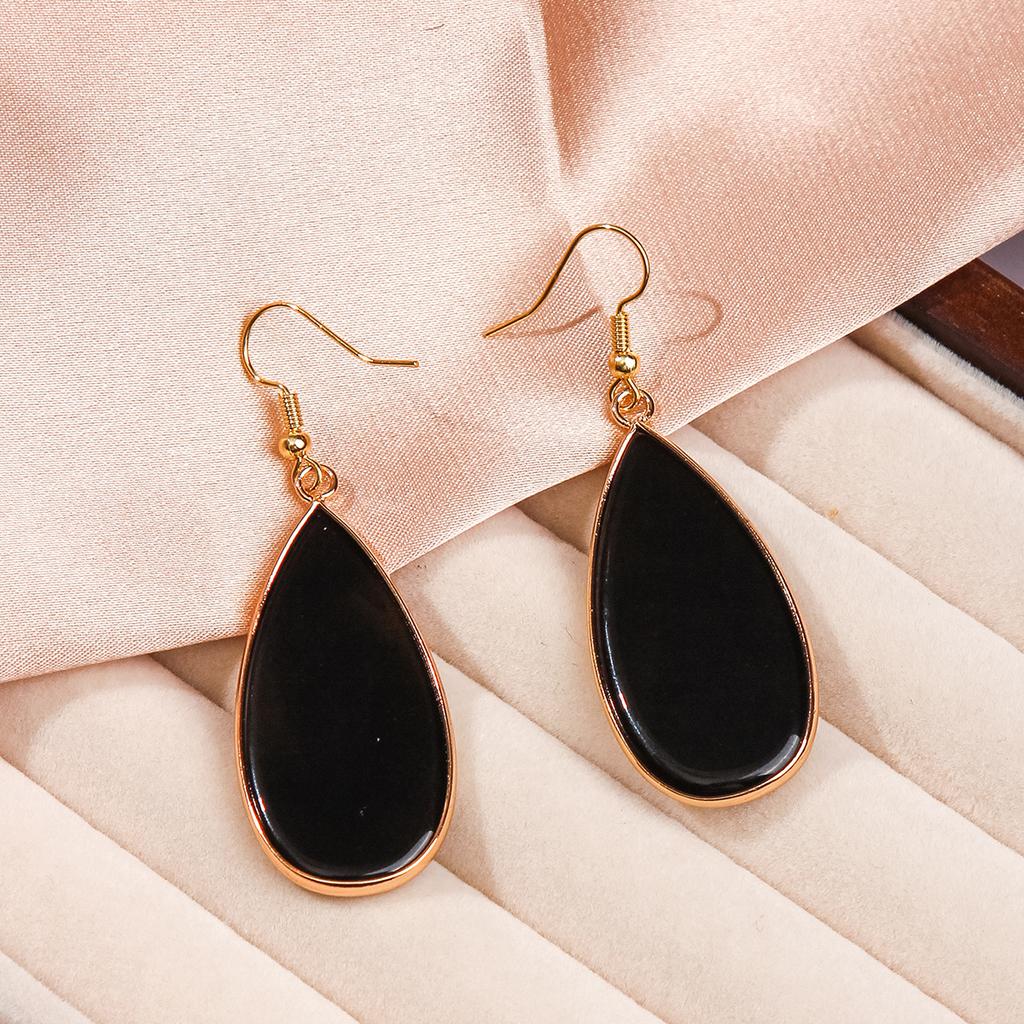 Natural Stone Earrings, Light Luxury High-end Earrings, Blue Pine, Green Eyed Stone Earrings, Accessories