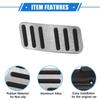 ABSOPRO Car and Brake Pedal Cover Pads for VW Golf and Golf SportWagen Aluminum Silver 2 Pieces Gas, Accelerator, Golf, Alltra, 2015-2020, Non-Slip