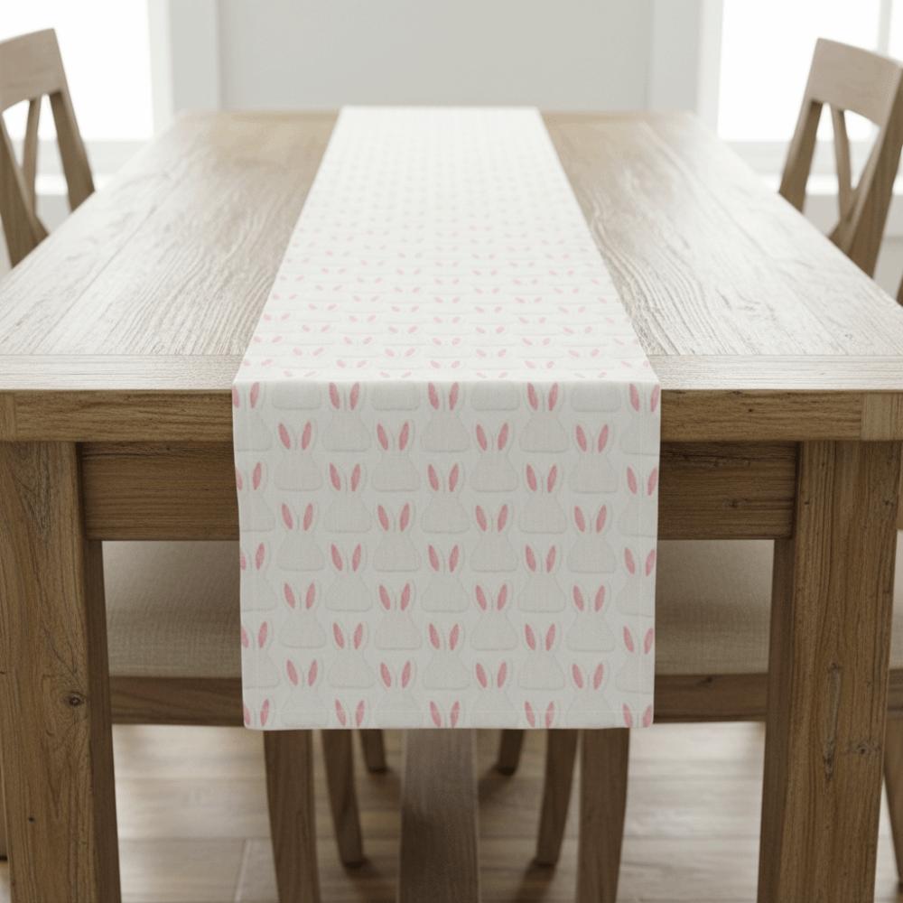 Plush Easter Table Runner Soft Table Cover Rabbit Pattern Nordic Table Flag  Mall Decoration