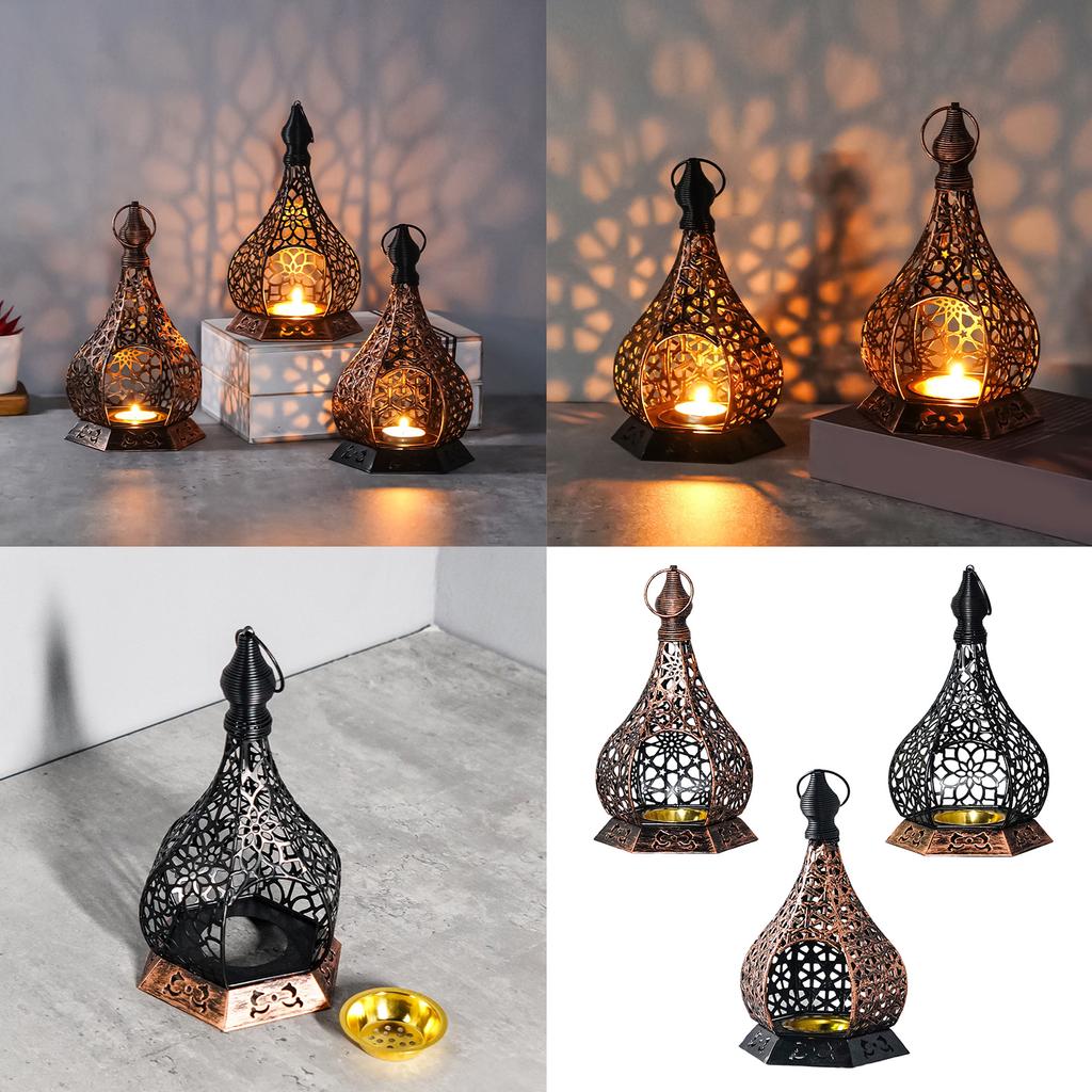Elegant Gourd Design Candlestick Durability Metal Craftsmanships Candle Holder for Romantic Dinners Home Ambiances
