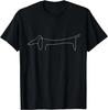 Funny Dog Design with A Line Art Painted Dachshund Gift Unisex T-Shirt