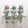 105cm Artificial Flowers Roses Rattan Fake Plants Vine Decoration Wall Hanging Home Decor Arch Accessories Wedding Room Wreath