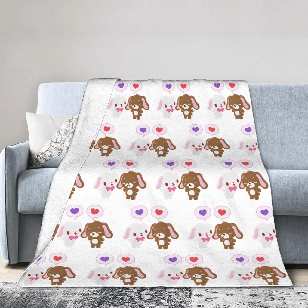 Sugarbunnies Shirousa Kurousa Cutecore Jojifuku Pinkcore Decke Fleece Warme Überwurfdecke für Auto Sofa Couch Schlafzimmer Steppdecke