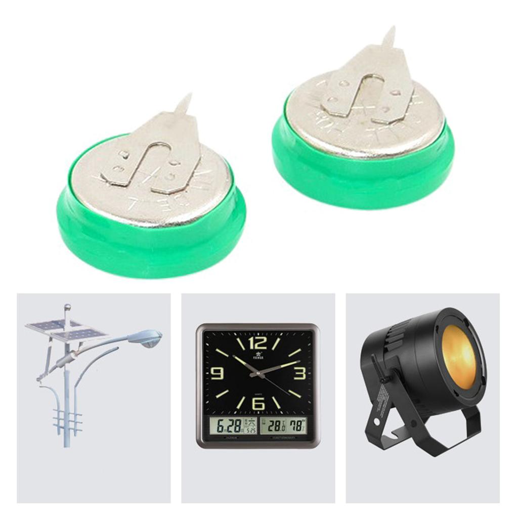 High Capacity NiMh Rechargeable Batteries Long Lasting 1.2V 80mAh Coin Cell Batteries with Solder Pins for Electric Toy